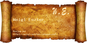Weigl Eszter névjegykártya